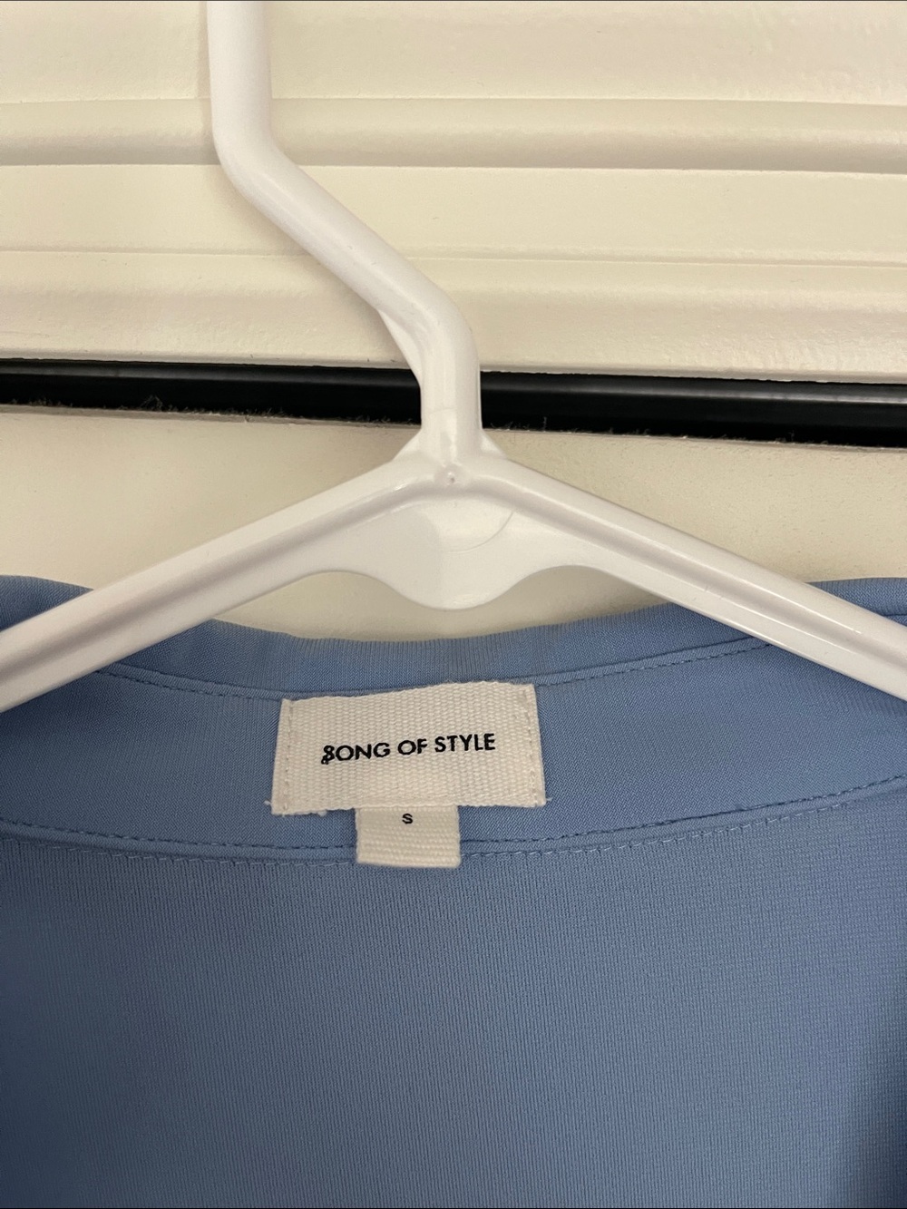 Song of Style Powder Blue Button-Front Blouse - Picture 2 of 4